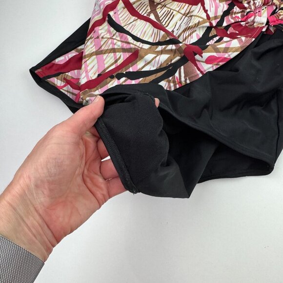 Christina One Piece Abstract Design Swim Bathing Suit - Picture 2 of 11